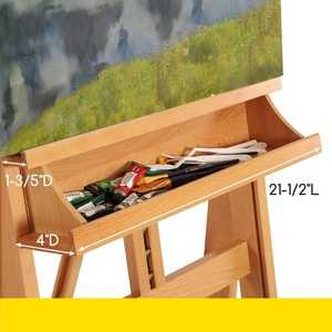 Giá vẽ gỗ chắc chắn cỡ lớn và 4 bánh xe xoay im lặng cao cấp có khóa, chất liệu gỗ beech chuyên nghiệp dùng để vẽ tranh - Product Image 5