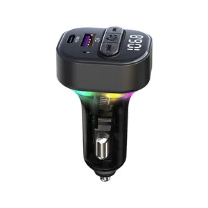 New Hot Selling MP3 Player Support PD 30W Car Charger BT 5.3 Hands Free FM Transmitter For Car Fast Charging