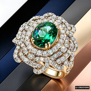 แหวนค็อกเทลทองคำแท้สำหรับผู้หญิง S925/10K/14K/18K ประดับทับทิมทรงกลมเจียระไนแบบเหลี่ยมเพชรพลอย ดีไซน์ดอกไม้สุดหรู - Product Image 4