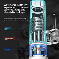 Robinet d'eau chaude/froide électrique instantané 3000W en acier inoxydable 304, température réglable, design rotatif pour camping-car, utilisation extérieure et automobile