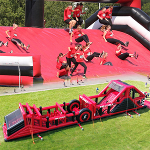 Parcours d'obstacles gonflable écologique <span class=keywords><strong>de</strong></span> grande taille pour adultes avec toboggan sportif pour enfants et château gonflable par Pasta Inflatable - Product Image 6
