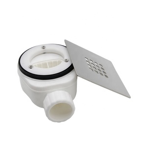 Bathroom Plastic <strong>Shower</strong> Drains <strong>Outlet</strong> 40mm for Bathroom Siphon with Stainless Steel Cover - Product Image 4