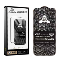 Verre trempé HUAYUAN ESD antistatique en aluminium haute performance, découpe diamant, grand arc, 0,4 mm, pour iPhone Duo 18 17 16 Pro Max
