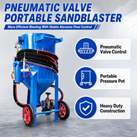 Machine de sablage pneumatique portable ETRUST, pot sous pression, sablage abrasif, capacité 100-500L, buse de 8 mm, élimination de la rouille