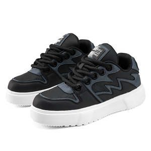 Chaussures décontractées pour hommes de haute qualité, nouvelle collection automne, confortables pour étudiants, plateforme haute, style 'bread shoes', rehaussantes, respirantes, tendance mode - Product Image 5