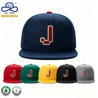 Gorra de Béisbol Estilo Snapback con Visera Plana y Logotipo Personalizado ODM OEM, Color Azul Marino, para Promoción de Marca