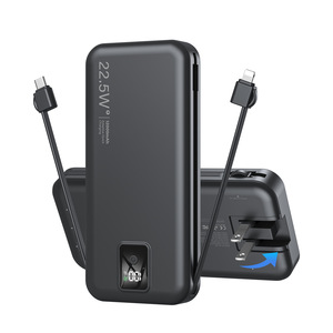 סוללת גיבוי ניידת בעלת קיבולת גבוהה 10000-50000mAh עם טעינה מהירה Li-Polymer, USB Type-C, 2 כבלי טעינה מובנים, 22.5W, רב מכר - Product Image 1