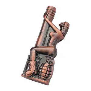 프로모션 아연 합금 선물 섹시한 여자 수류탄 라이터 창조적 인 청동 라이터 및 흡연 액세서리 선물 가스 라이터