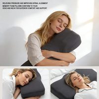 Oreiller ergonomique minimaliste moderne en mousse à mémoire de forme, anti-acariens et respirant, liste de prix d'usine très compétitive.