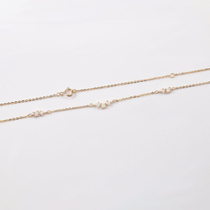Collier en opale pour femme, plusieurs brins, ras du cou, bijoux en or jaune 14k, <span class=keywords><strong>pierre</strong></span> <span class=keywords><strong>de</strong></span> <span class=keywords><strong>naissance</strong></span>, cadeau pour elle - Product Image 3