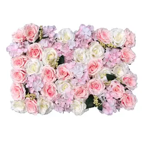पृष्ठभूमि शादी दीवार फूल दुकान की खिड़की सजावट गुलाब हाइड्रेंजिया कृत्रिम फूल दीवार 40*60cm