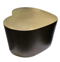 Table d'appoint moderne pliable pour salon, en acier inoxydable, design irrégulier en forme de cœur, meubles pour chambre à coucher et hôtel