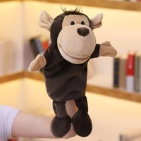 Marionnette à main en forme d'animal avec bouche mobile, figurine interactive en peluche qui peut ouvrir sa bouche