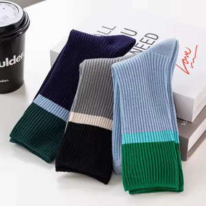 Wholesale Letter Medium Tube Boys Girls <b>Socks</b> Fall Versatile Korean Patchwork Long Crew Cotton - Product Image 4