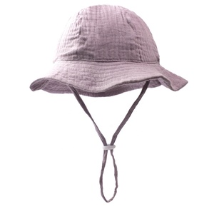 Cappello da pescatore in cotone di alta qualità, bel cappello per la protezione solare appena nato, in tinta unita traspirante, comodo per una gita Casual - Product Image 6