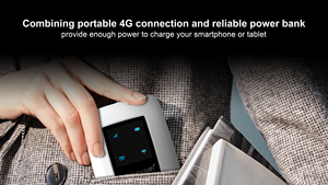 เราเตอร์ 4G LTE Mifi พร้อมพาวเวอร์แบงค์ 6000mAh WiFi 6 เราเตอร์พกพา 300Mbps ฮอตสปอต อินเทอร์เน็ตใช้งานได้นาน ใช้งานกลางแจ้งได้ รองรับ VoIP QoS รุ่นใหม่ - Product Image 6