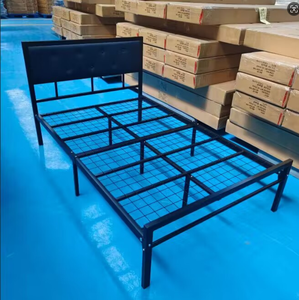 Çin Modern ucuz fiyat siyah tel örgü yetişkin çelik tek kişilik yatak yapısı demir metal karyola iskeleti - Product Image 4
