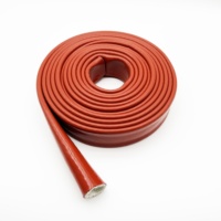 Manguera de Silicona y Fibra de Vidrio Resistente a Altas Temperaturas con Protección Térmica para Aislamiento de Cables