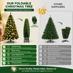 Arbre de Noël artificiel ignifuge Sinon, tailles personnalisées en stock, 100% PE, double couleur - Product Image 2