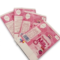 Cartons en briques aseptiques personnalisés pour boissons laitières et boissons aromatisées à la fraise