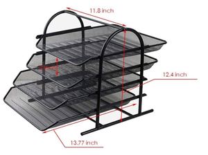 Metal <b>File</b> Cabinet Organizer Desktop Storage Rack <b>Document</b> Stand <b>File</b> Holder Office Supplies - Product Image 3