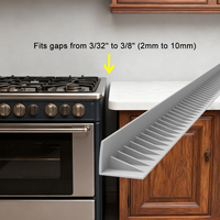 Couvre-fente de cuisinière en silicone résistant à la chaleur personnalisé avec cale, bande de remplissage antidérapante pour fentes de comptoir de cuisine, service OEM ODM