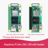 Raspberry Pi Zero 2W 1GHz Quad-core 64-bit Arm Cortex-A53 CPU 512MB SDRAM BT BLE&WiFi Pi 0 2 W with Pin Header Case Kit
