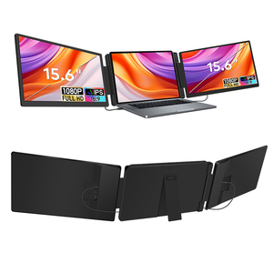 S10 15.6 Inch Portable Tri-Screen Monitor FHD 1080P IPS Laptop Screen <b>Extender</b> <b>Plug</b> & Play for Gaming Stock Trading - Product Image 1