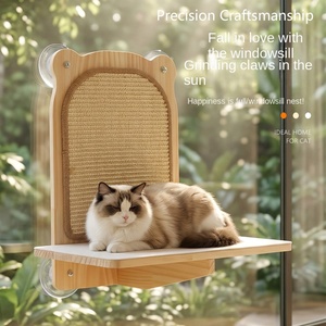 豪华宠物用品猫窗台睡床带吸盘猫吊床床带剑麻抓板适合室内猫使用 - Product Image 1