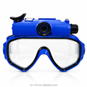 <span class=keywords><strong>Masque</strong></span> de plongée professionnel avec support pour caméra d'<span class=keywords><strong>action</strong></span>, verre trempé anti-fuite, lunettes de plongée pour sports sous-marins - Product Image 3