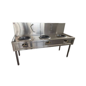 VICTORY Personnalisé Acier Inoxydable Kwali Gamme 3 Brûleurs À Gaz Inox Cuisine Stall Cuisinière pour Hôtels Restaurants pour la Thaïlande - Product Image 4