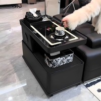 Table d'appoint mobile de luxe légère avec chariot de rangement, mobilier moderne pour salon de villa et appartement