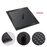Pommeau de douche ovale noir mat effet pluie, pour usage hôtelier, 8/10/12 pouces, ultra-mince, avec bras de douche en laiton H59-1 chromé