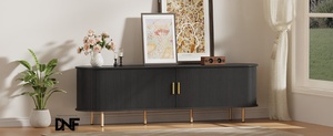 Meuble <span class=keywords><strong>TV</strong></span> DNF <span class=keywords><strong>69</strong></span> pouces, design traditionnel, matériau MDF, prise de courant, centre de divertissement, tiroir de rangement, console <span class=keywords><strong>TV</strong></span>, étagères réglables - Product Image 2