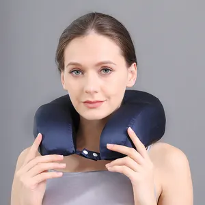 यात्रा के लिए फैशन डिज़ाइन मल्टी कलर 100% शहतूत सिल्क यू आकार तकिया कार तकिया सिल्क गर्दन तकिया