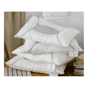 JOURM Luxury 100% Cotton Cover Duck Feather Down Pillow Hotel Collection Bed Pillows For Sleeping