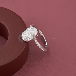 Anillo de diamantes de alta calidad con corte redondo y pavé, banda de diamantes creados en laboratorio, anillo de diamantes finos para mujer de proveedor indio. - Product Image 4