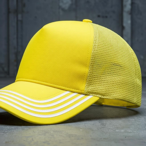 Men's Quick Dry 5-Panel Polyester Sports Baseball Cap Waterproof Truckers <b>Hat</b> Fashionable PVC Logo Laser Cut Hole Customizable - Product Image 2