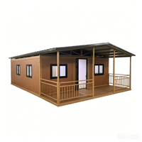 Maison préfabriquée extensible à double aile en conteneur pour résidence en zone isolée