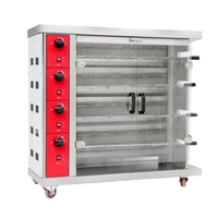 Machine commerciale de rôtisserie de poulet d'acier inoxydable PLC contrôlé gain de temps avec source d'alimentation gaz/électrique