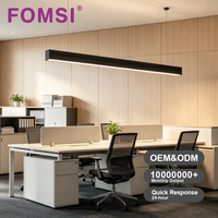 Luminaire linéaire LED FOMSI, suspension en aluminium anti-éblouissement, lampe à grille commerciale pour bureau, luminaire suspendu