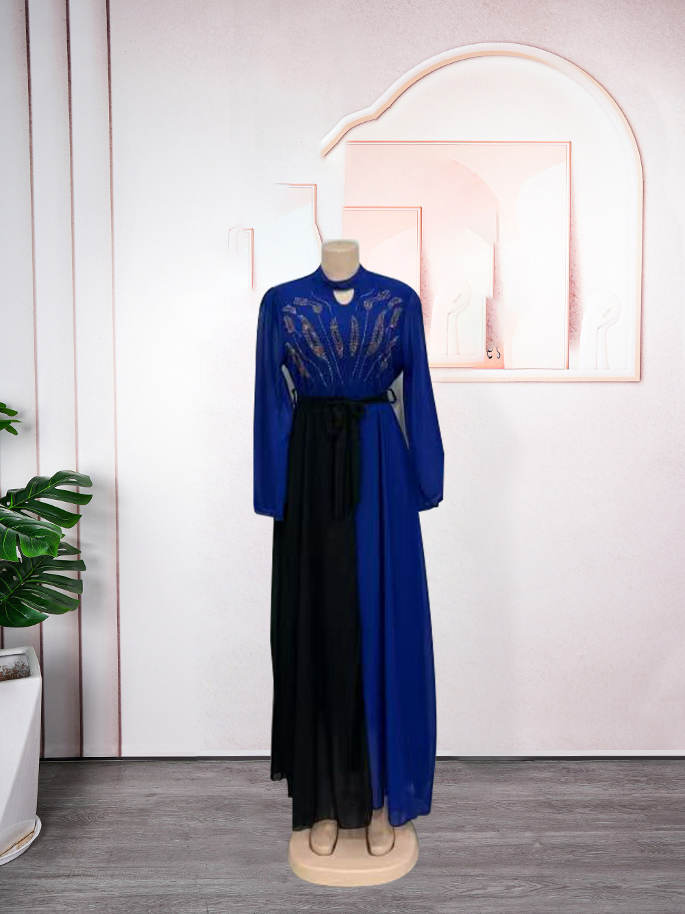 luxury long dresses for women Luxury Couture Beaded Black Formal Dress - Size 12