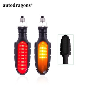 Intermitentes Universales para Motocicleta, Señales de Parada, Luces de Circulación Diurna, Intermitentes de Agua Fluida 4 en 1, Luz Trasera, Luz de Freno - Product Image 1