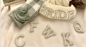 Patchs de lettres thermocollants DIY en perles et strass, patchs de lettres de l'alphabet en perles pour chapeau - Product Image 2