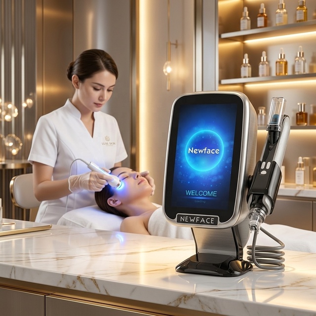 NewFace Portable Needle Free Facial Lifting Tightening Exfoliating Rejuvenation Painless Mesotherapy Handheld Ultrasound Device