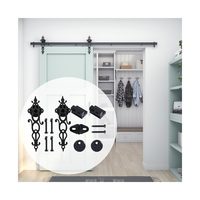 OEM/ODM personnalisation de l'intérieur de la maison décorative système de rail de porte de grange en acier au carbone coulissant silence kits de quincaillerie pour porte de grange