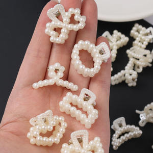 Kore Tarzı Zarif Kalp Şeklinde Fiyonklu Saç Tokası, Kadınlar İçin Basit Moda İncili Saç Aksesuarları, Parti İçin Küçük Saç Tokası - Product Image 2