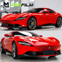Film de protection de carrosserie rouge ASDFilm brillant ultra-flexible en TPU 7,5 mil auto-réparant avec technologie Air Release, changeant de couleur, hydrophobe, rouleau personnalisé