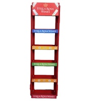 Étagère de présentation multi-niveaux en métal sur pied avec paniers et bannière supérieure pour les collations et les boissons dans les magasins de détail