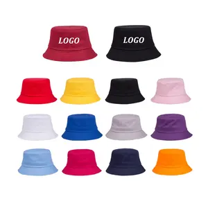 WD-A12 Logo Custom Reversible Bucket Hat Bulk Blank Embroidery Fashion Guangdong Unisex Adults 100% Cotton Mesh Baseball Caps W